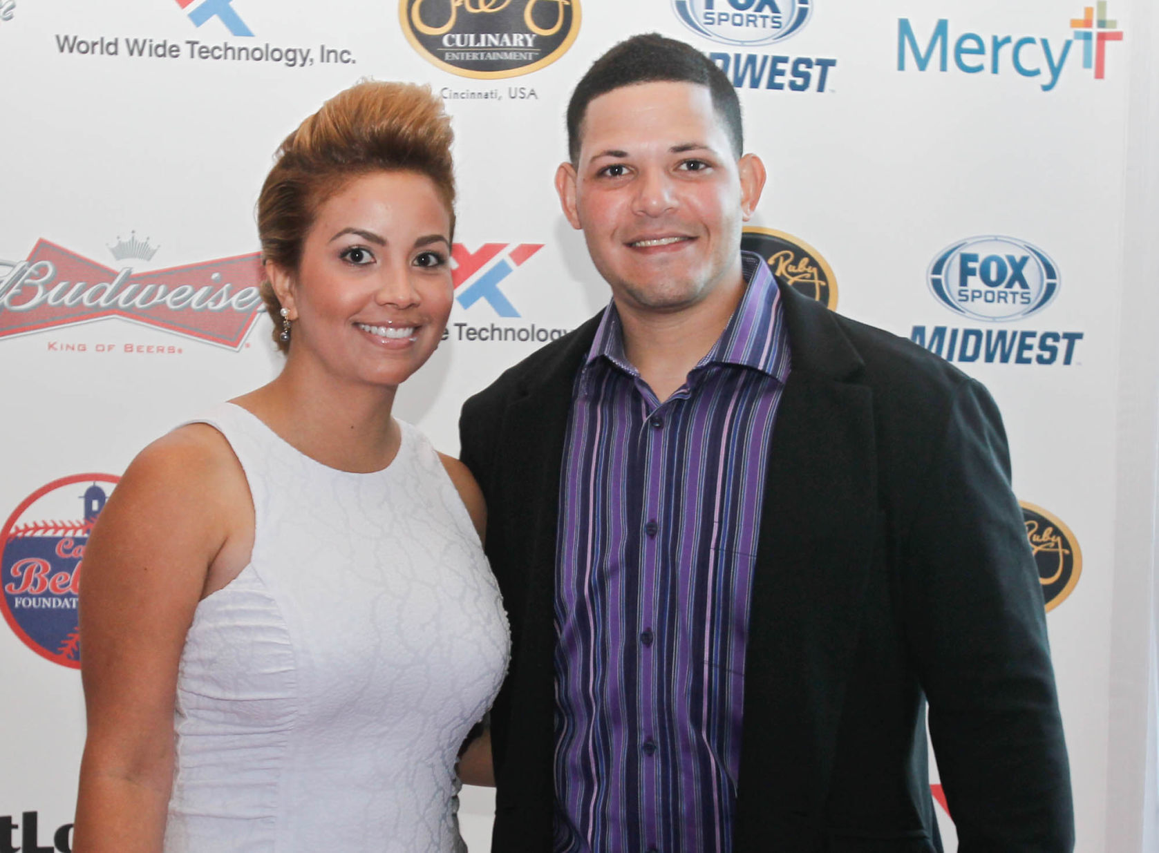 Wanda and Yadier Molina at "A Night in Old San Juan"